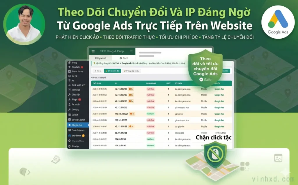 Theo Dõi Chuyển Đổi Và IP Đáng Ngờ Từ Google Ads Trực Tiếp Trên Website 5 Theo Dõi Chuyển Đổi Và IP Đáng Ngờ Từ Google Ads Trực Tiếp Trên Website 5