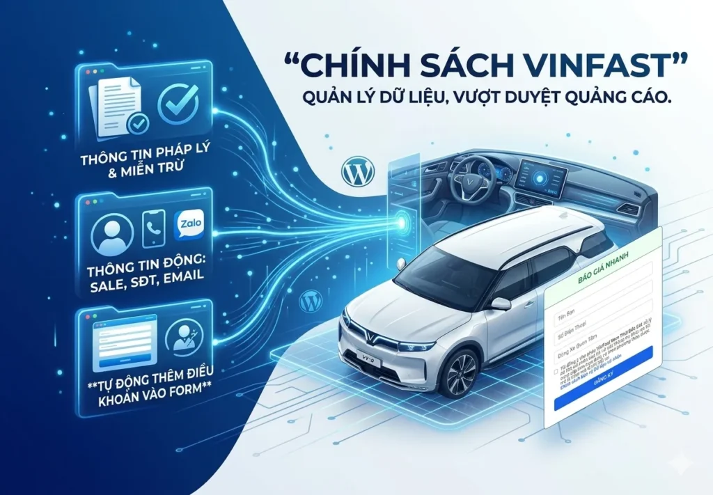 [ Plugin] Thêm Chính Sách Cho Website ô tô Dễ Duyệt Khi Chạy Google Ads 1