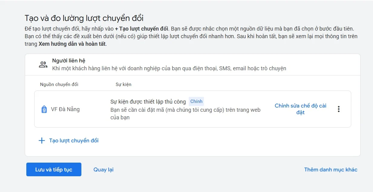 Thiết Lập Theo Dõi Chuyển Đổi Trên Google Ads : Gọi Điện, Zalo và Gửi Form 6